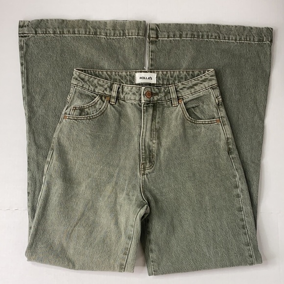 ROLLA'S Denim - Rollas High Waist East-Coast Flare in Denim Sage/Green